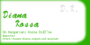 diana kossa business card